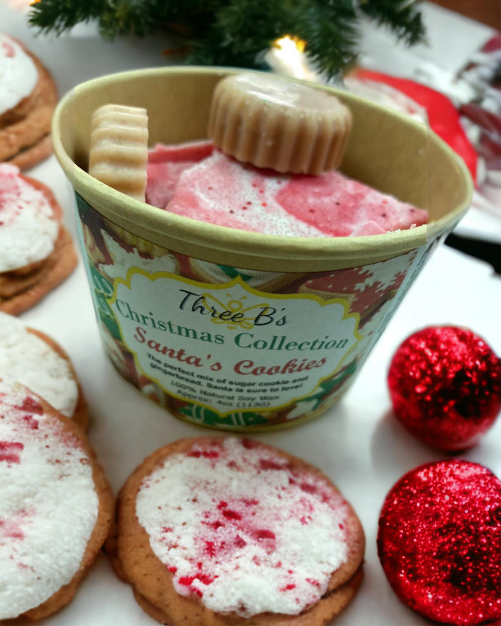 Wax Melt Tub - Santa's Cookies – Three B's Artisans Boutique