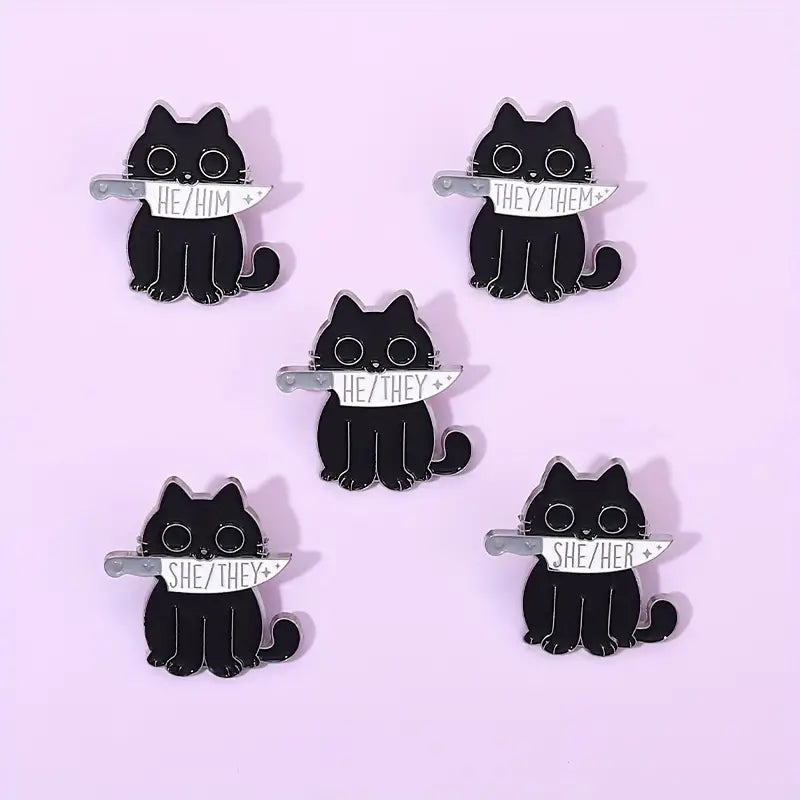 Enamel Pins - Cat Pronoun