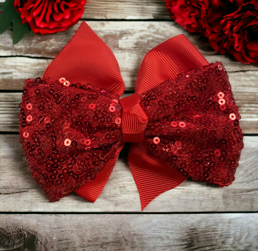 Large Sequin Bows - Solid