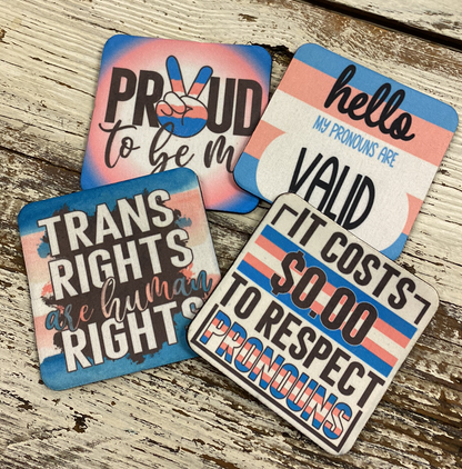 Pride Neoprene 4" Coaster Sets