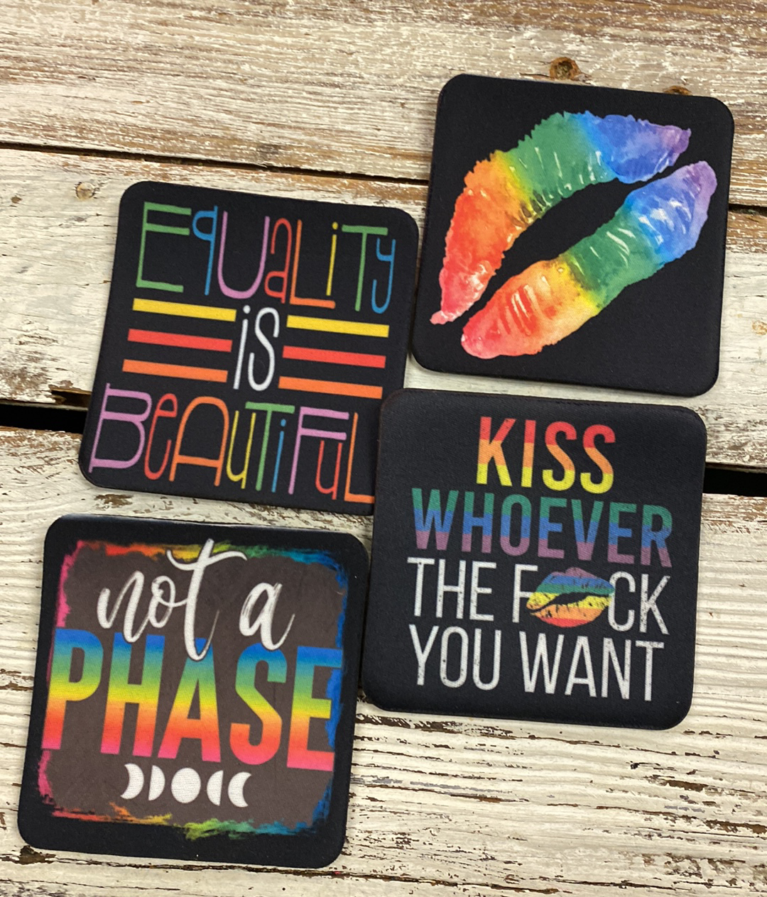 Pride Neoprene 4" Coaster Sets