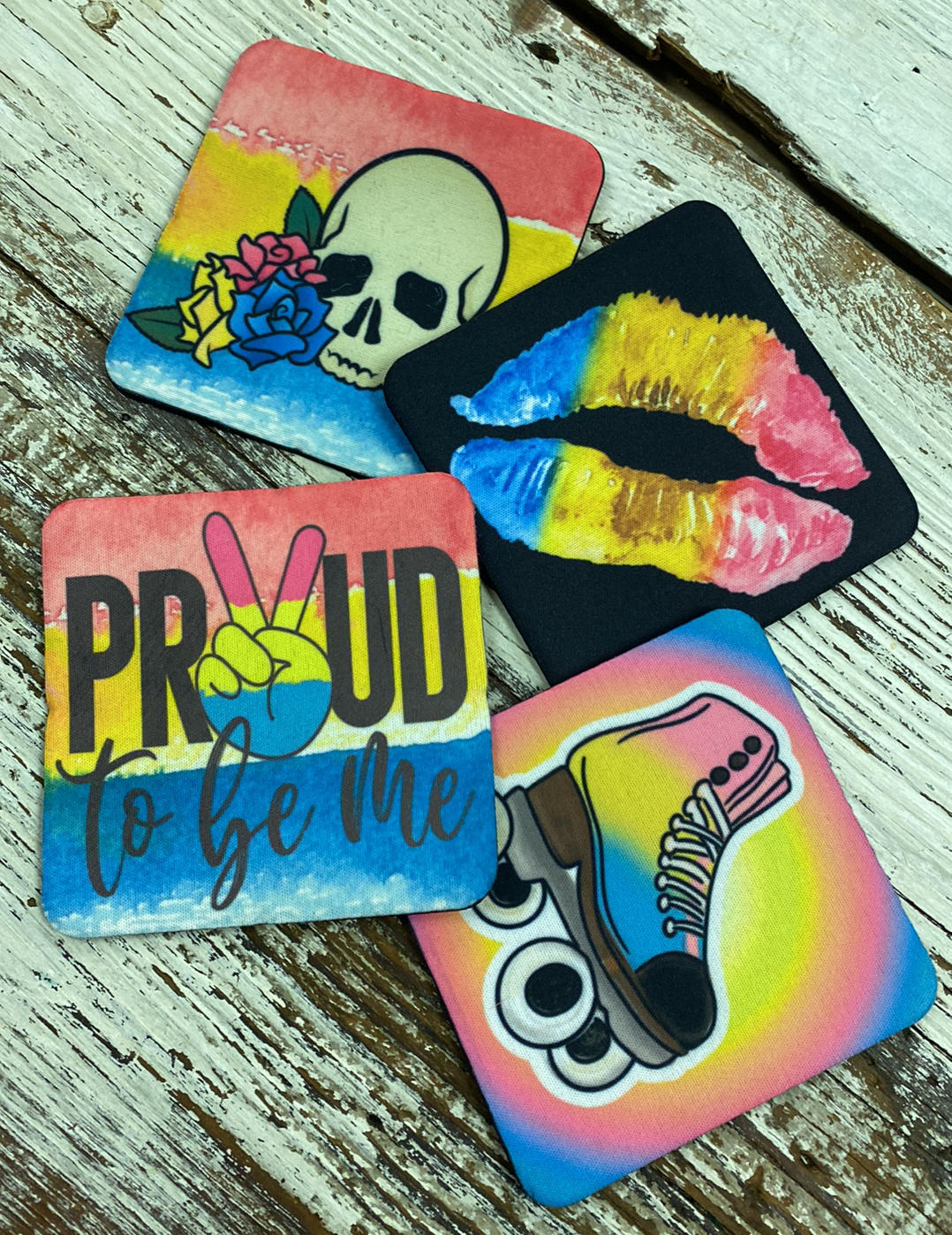 Pride Neoprene 4" Coaster Sets