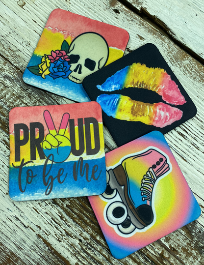 Pride Neoprene 4" Coaster Sets