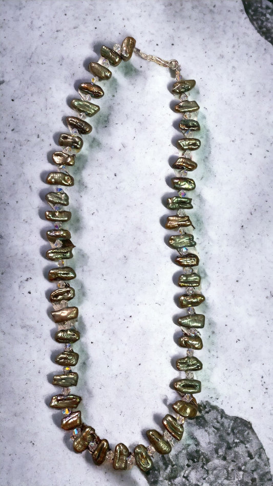 Necklace - Green Stones