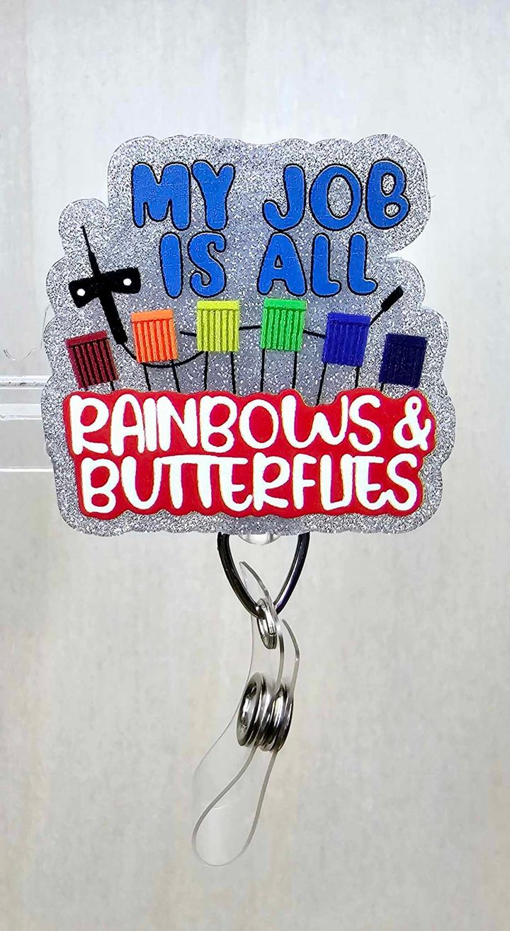Badge Reel - Rainbows & Butterflies