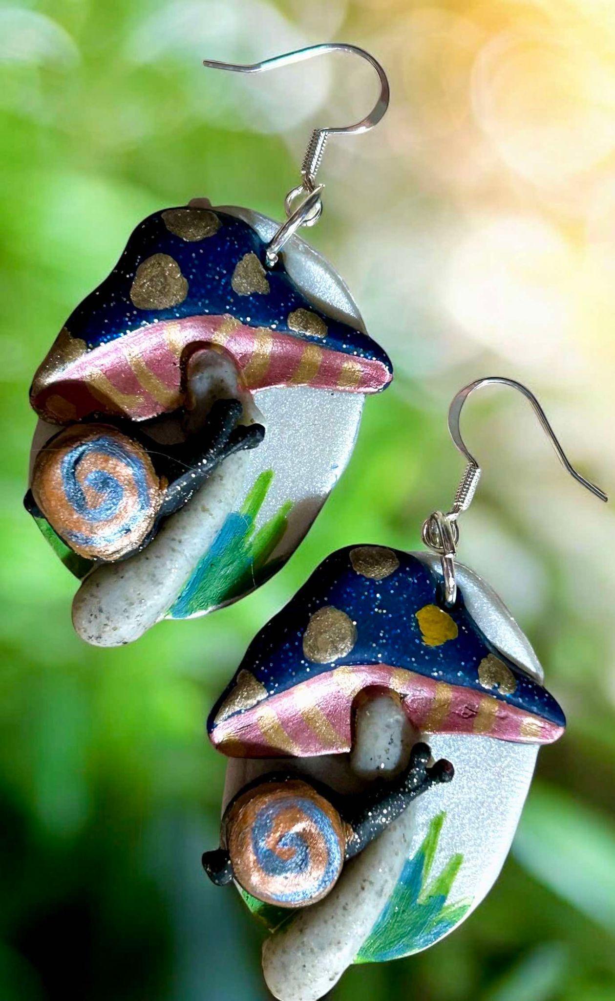 Clay Earring - Mushroom Snail