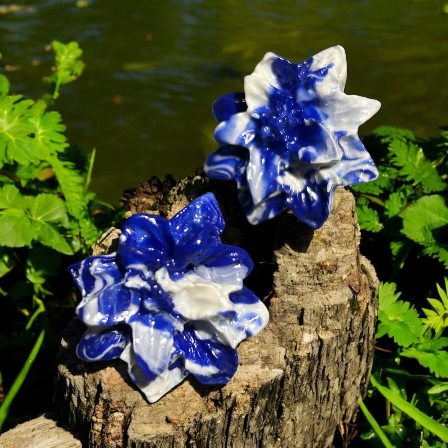 Clay Earring - Pointy Flower