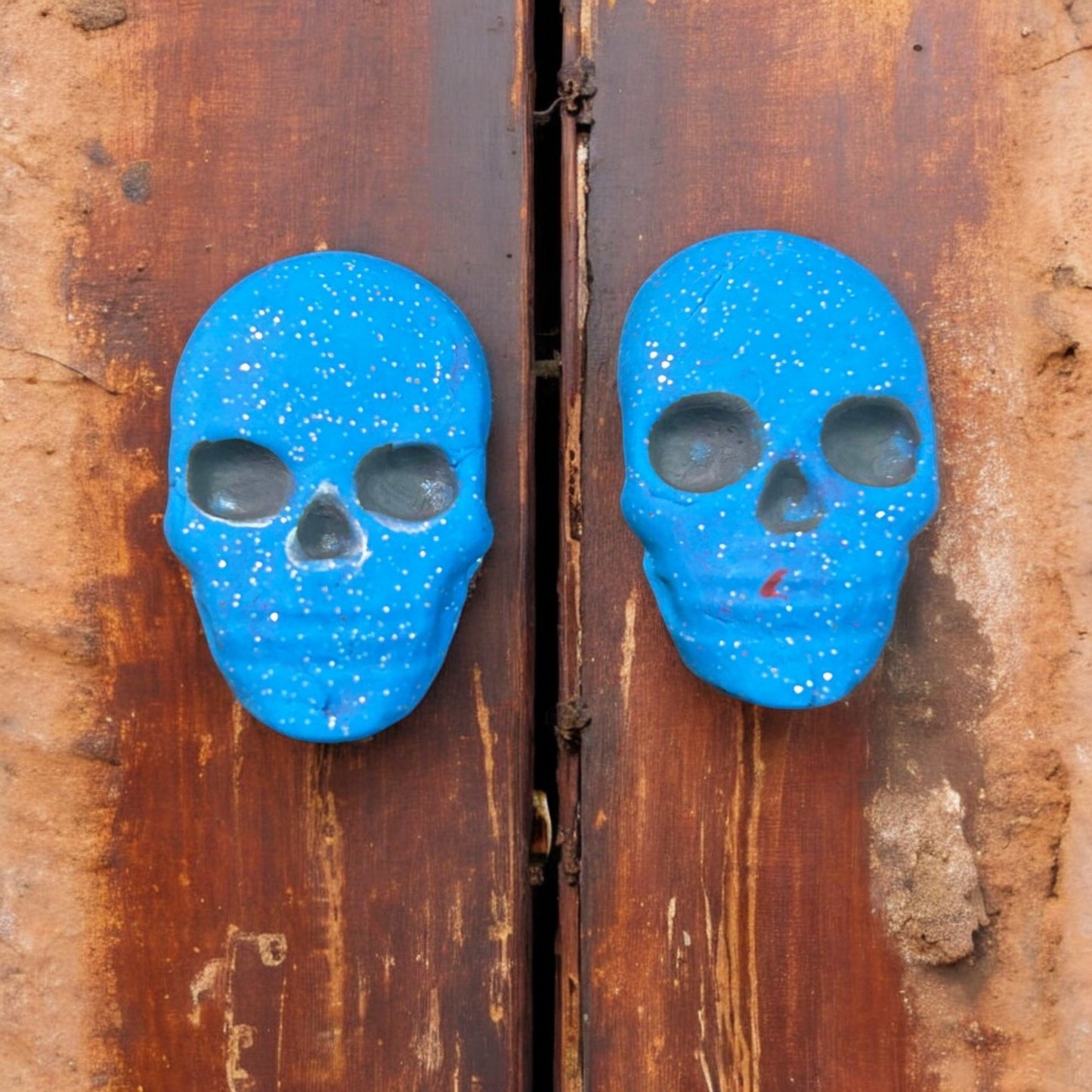 Clay Earring - Skull Post