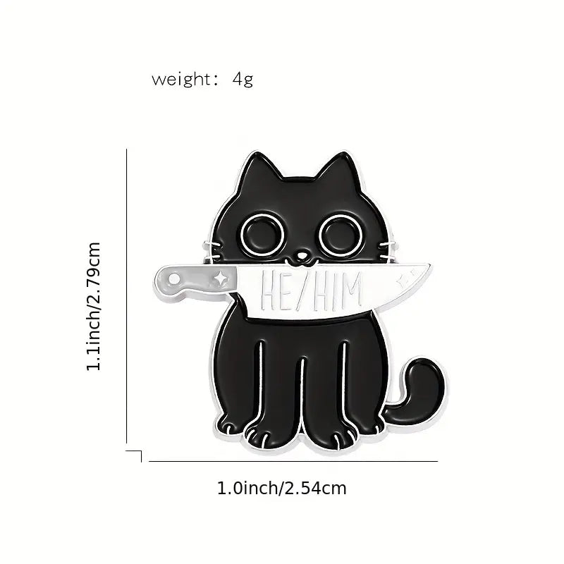 Enamel Pins - Cat Pronoun