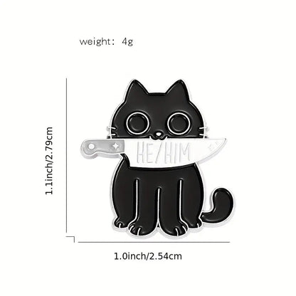 Enamel Pins - Cat Pronoun