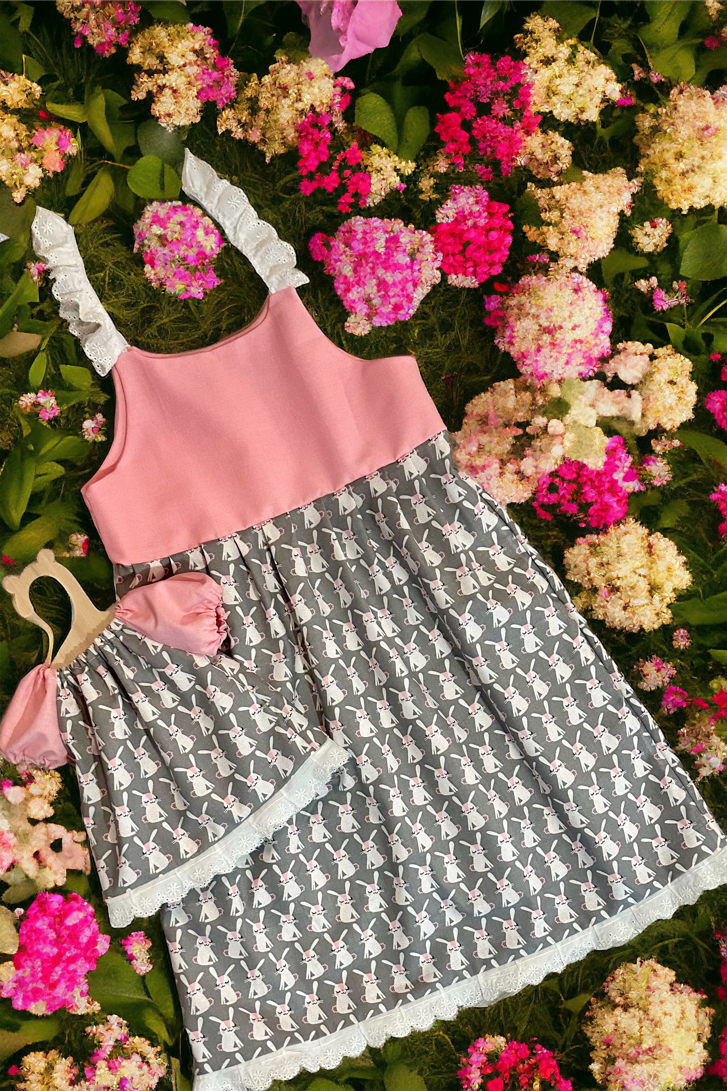 Pink bunny Doll Dress