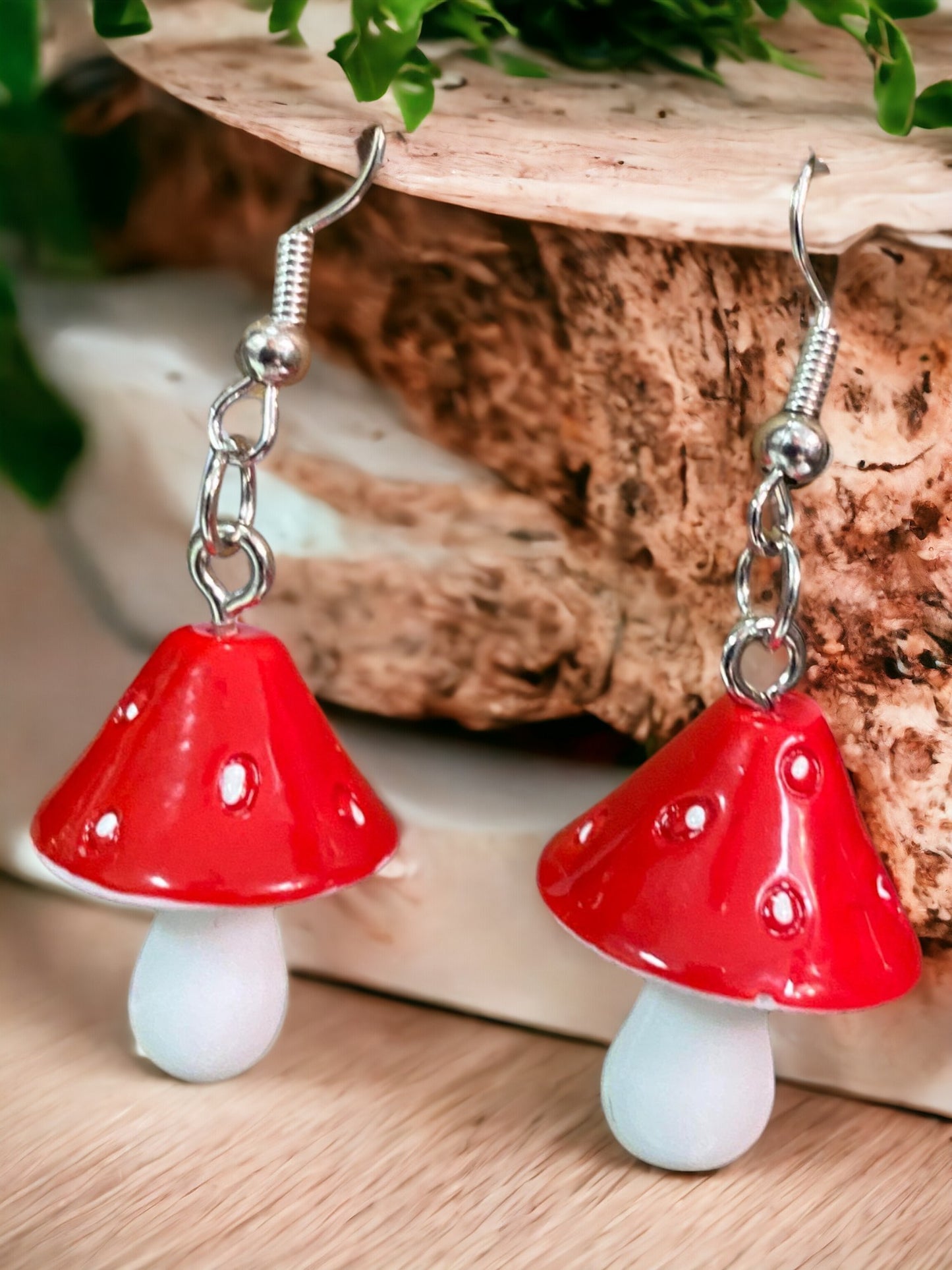 Earring - Red Mushroom