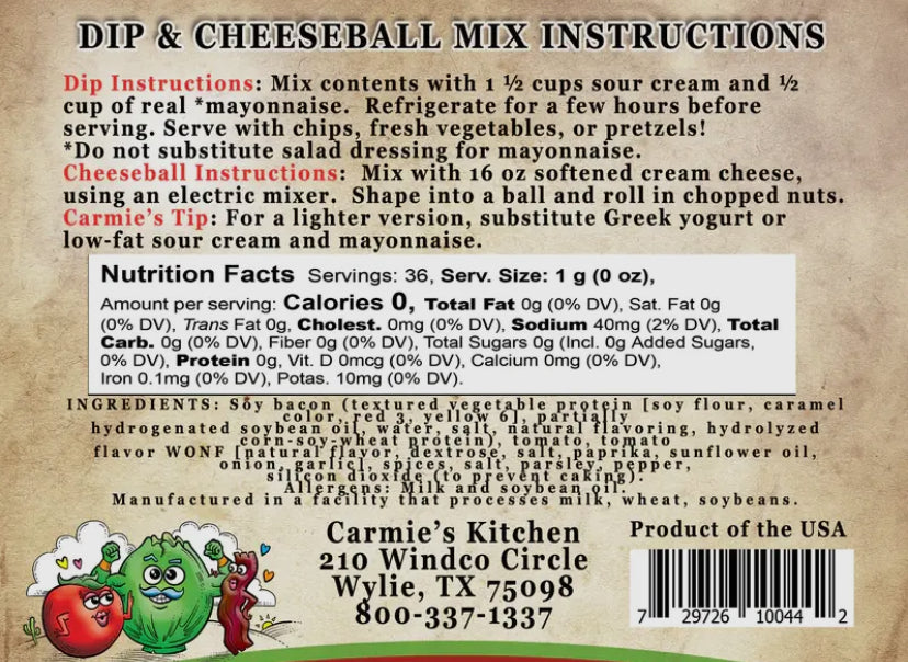 Dip & Cheeseball Mix - Baked Enchilada