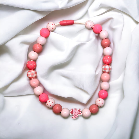 Beaded Necklace - axolotl