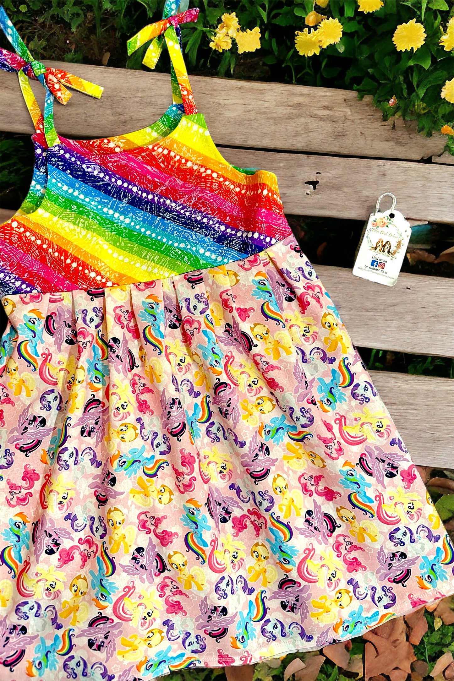Tie Dress - Rainbow Pony - 2T/3T
